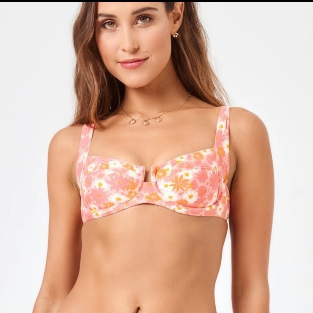 BRAND NEW with tags - L*Space Swim - Camellia Bikini Top -‎ Small